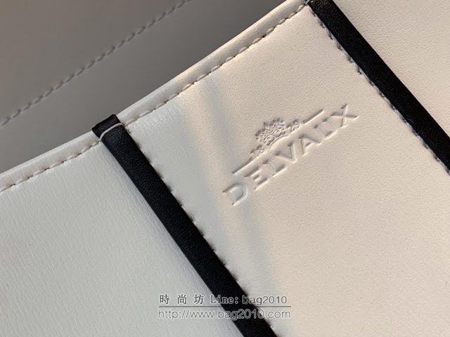 DELVAUX女包 經典款Brillant 原版Box牛皮手袋 德爾沃女手提包 DG0020 捆邊白 Delvaux女單肩斜跨包  fcs1253